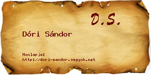 Dóri Sándor névjegykártya
